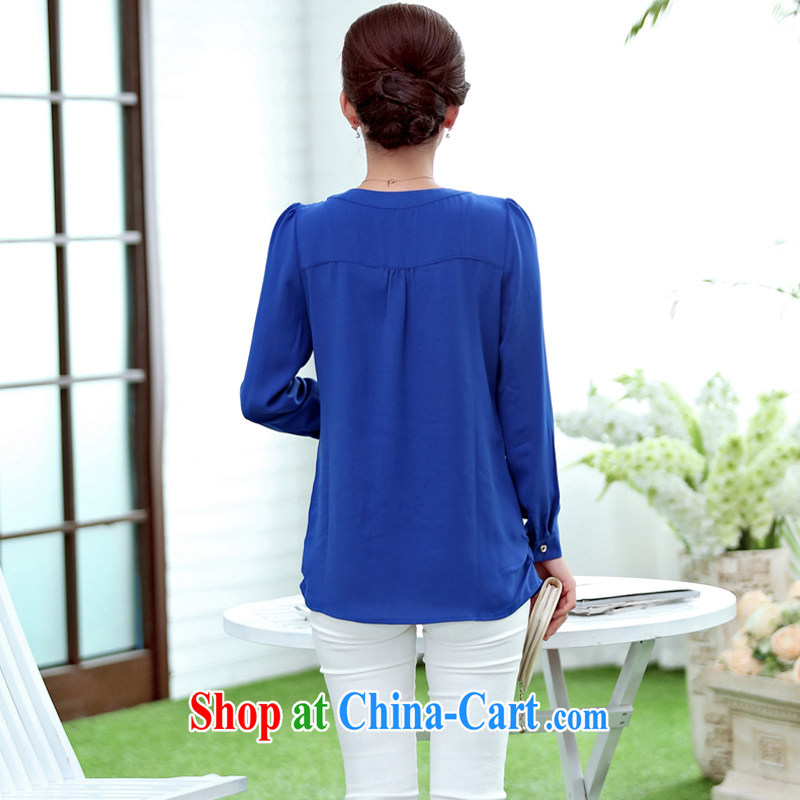 Pi-optimize her new middle-aged mother fall on Korean version the Code women thick MM shirt long-sleeved T-shirt women T-shirt BW 09,620 blue XXL recommendations 140 - 150 jack, Pi-optimized Connie, shopping on the Internet