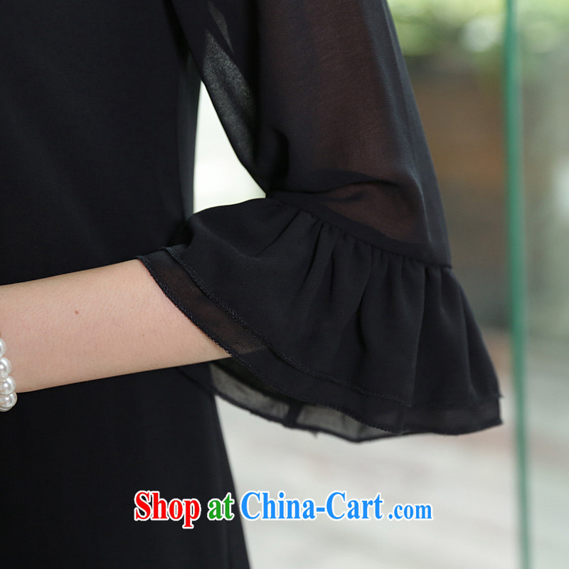 Staff of the fertilizer XL women mm thick summer Korean leave of two in long sleeves, lapel snow woven shirts and thin S 1661 black XXXXXL, Director (Smeilovly), shopping on the Internet