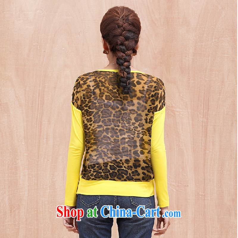 Slim, Mr Big, women fall 2014 with new thick mm stylish slim body graphics thin Leopard T pension women 13,003 long-sleeved black 2XL, former Yugoslavia, Mak, and shopping on the Internet