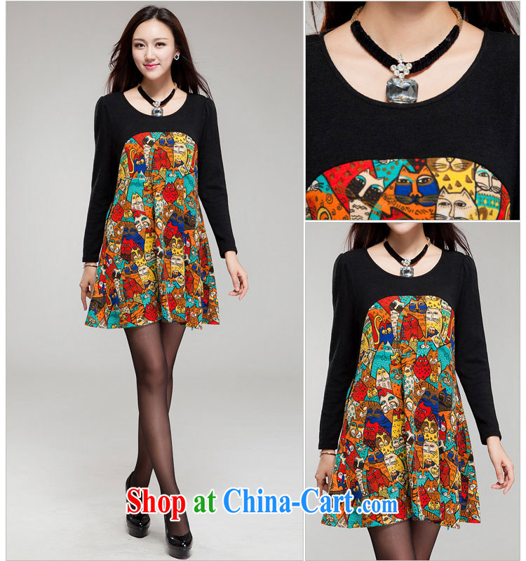 Al Gore, (GOSY) Autumn 2014 the new, larger female import lint-free cloth stitching long-sleeved dresses black XXXXL pictures, price, brand platters! Elections are good character, the national distribution, so why buy now enjoy more preferential! Health