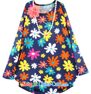 sea routes take new, small floral large code shirt, long, large, female Korean version of the greater code blouses 3423 - 3 small floral are code pictures, price, brand platters! Elections are good character, the national distribution, so why buy now enjoy more preferential! Health