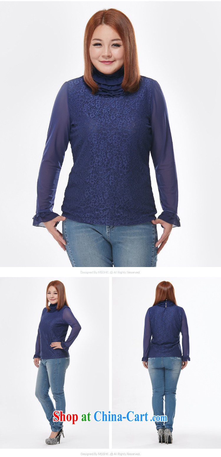 MsShe XL women spring 2015 new thick MM stretch T-shirt sweet high-collar snow woven shirts T pension 7682 purple 2 XL pictures, price, brand platters! Elections are good character, the national distribution, so why buy now enjoy more preferential! Health