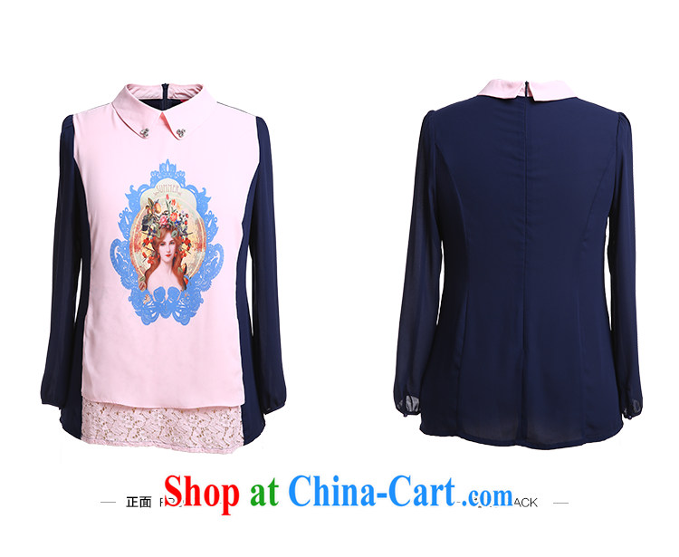 Slim LI Sau 2014 autumn new XL girls hot drill burned flower stamp duty hit color long lace snow woven shirts Q 5130 pink L pictures, price, brand platters! Elections are good character, the national distribution, so why buy now enjoy more preferential! Health