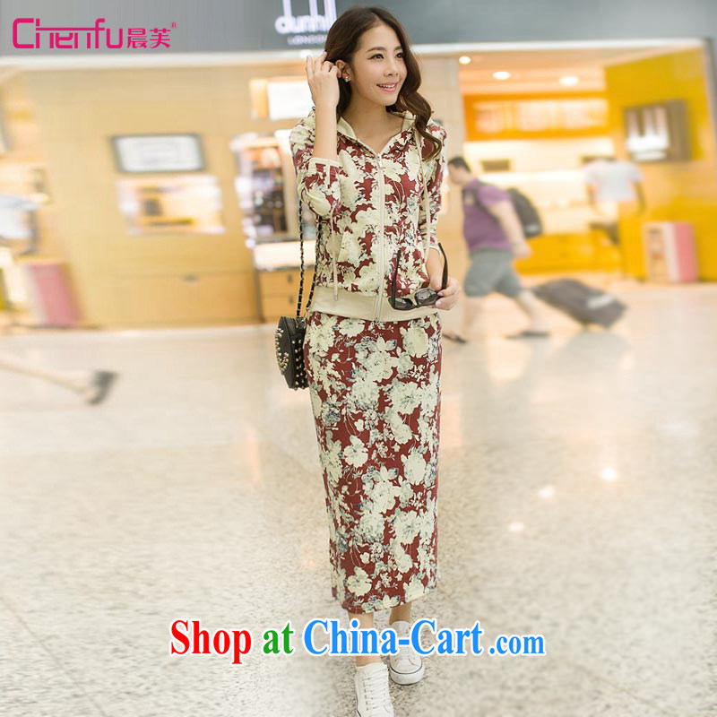 Morning would be 2015 spring new Korea and indeed XL girls thick sister fashion clothing package graphics thin temperament personality stamp Leisure package full spend Uhlans on + long skirt 3 XL _recommendations 130 - 145 jack_