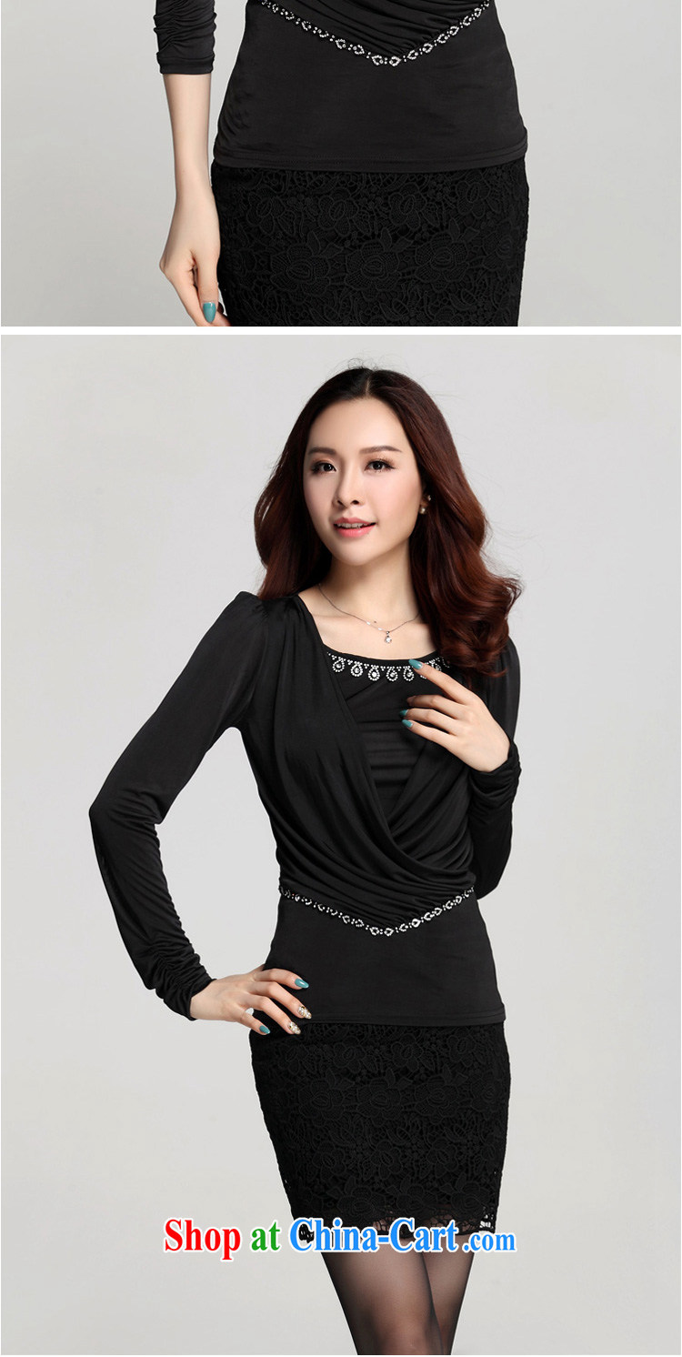 flower girl Isabelle autumn 2014 the new Korean OL commuter cultivating large numbers, wrinkles graphics thin long-sleeved shirt solid female D 7109 black 3 XL pictures, price, brand platters! Elections are good character, the national distribution, so why buy now enjoy more preferential! Health