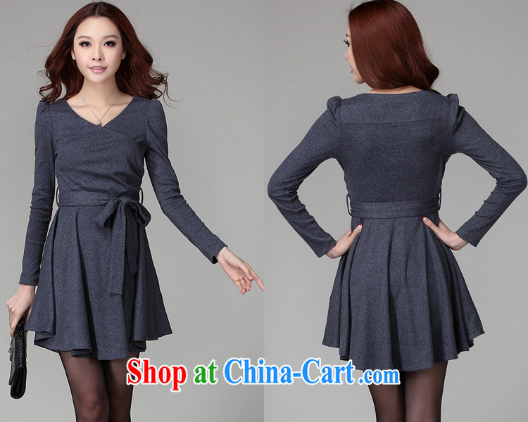 The LAN-XL fat girls with solid-colored long-sleeved ladies casual dress OL thick sister 2015 spring new Korean video thin commuter-skirt gray large XL 3 165 - 185 Jack pictures, price, brand platters! Elections are good character, the national distribution, so why buy now enjoy more preferential! Health