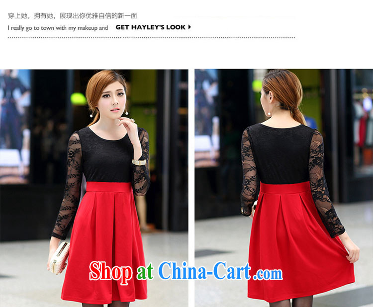 The ink marks fall 2014 with new, and indeed increase, women mm thick Korean Beauty video gaunt waist lace long-sleeved dresses knocked color lace dress black, red 5 XL (180 - 200 ) jack pictures, price, brand platters! Elections are good character, the national distribution, so why buy now enjoy more preferential! Health