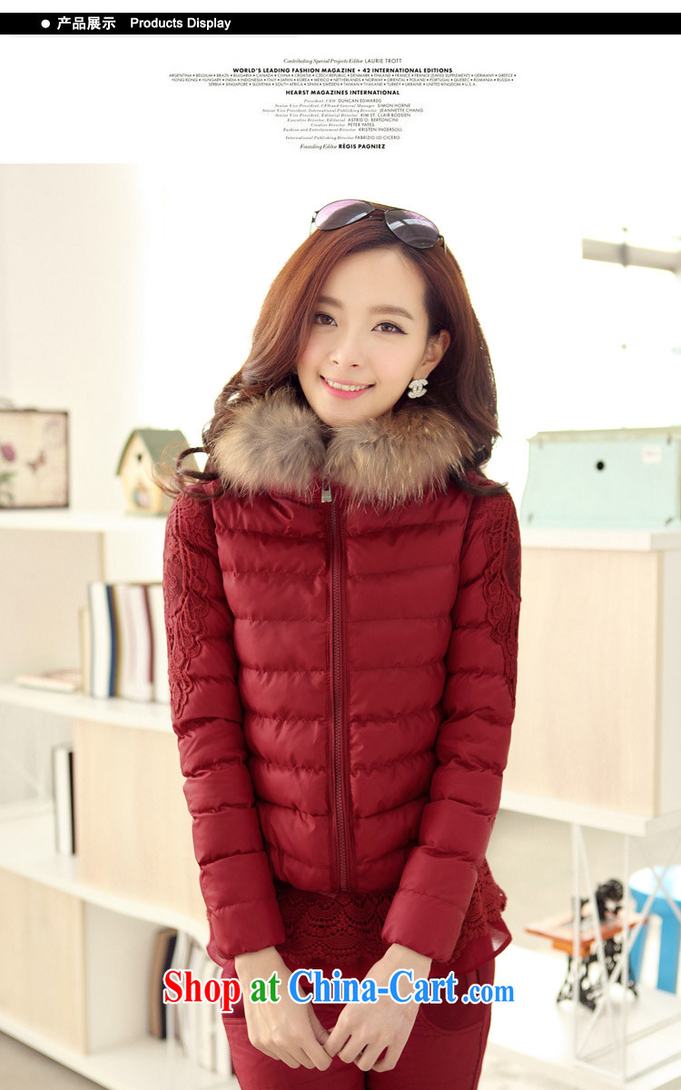 To terrace 2014 winter clothing Korean female, long, cultivating cotton quilted coat serving thick parka brigades
