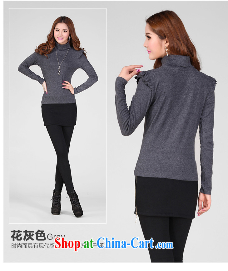 The delivery package as soon as possible the female new autumn benefit from 2014 new XL solid color knit-high collar solid shirt long-sleeved sweater T shirts thick mm take gray XL approximately 120 - 140 Jack pictures, price, brand platters! Elections are good character, the national distribution, so why buy now enjoy more preferential! Health