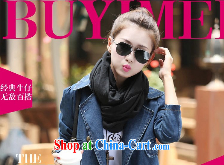 COVERED BY THE 2015 Spring and Autumn and the new denim jacket girls long leisure double-cowboy wind jacket girls denim blue XXL pictures, price, brand platters! Elections are good character, the national distribution, so why buy now enjoy more preferential! Health