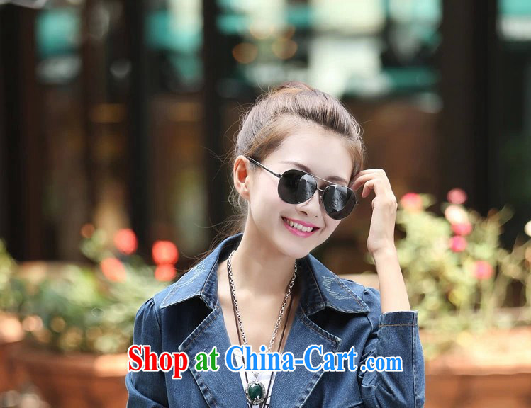 COVERED BY THE 2015 Spring and Autumn and the new denim jacket girls long leisure double-cowboy wind jacket girls denim blue XXL pictures, price, brand platters! Elections are good character, the national distribution, so why buy now enjoy more preferential! Health