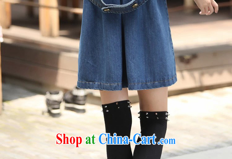 COVERED BY THE 2015 Spring and Autumn and the new denim jacket girls long leisure double-cowboy wind jacket girls denim blue XXL pictures, price, brand platters! Elections are good character, the national distribution, so why buy now enjoy more preferential! Health