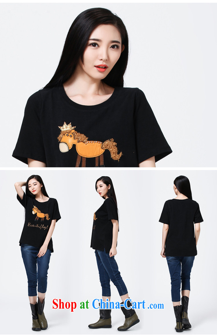 water by the 2014 code female Autumn with new cotton graphics thin T-shirt Han version mm thick loose short-sleeve S QK 14 3323 carbon black XL pictures, price, brand platters! Elections are good character, the national distribution, so why buy now enjoy more preferential! Health