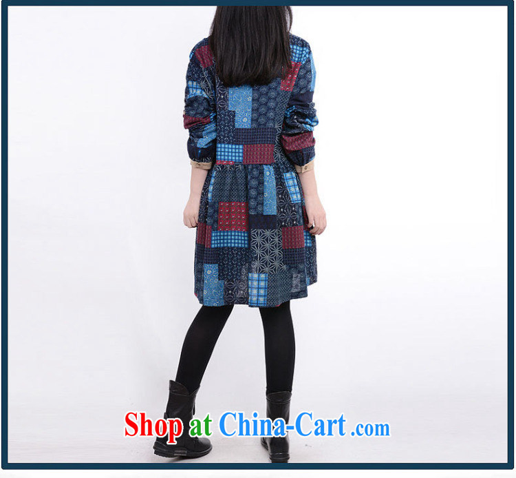 Pure color has always been the 2015 spring new thick mm female larger leisure V collar stitching fancy long-sleeved dresses cotton the dresses red XXL pictures, price, brand platters! Elections are good character, the national distribution, so why buy now enjoy more preferential! Health