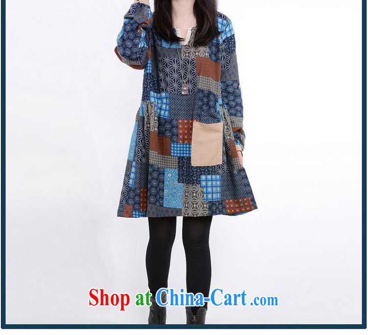 Pure color has always been the 2015 spring new thick mm female larger leisure V collar stitching fancy long-sleeved dresses cotton the dresses red XXL pictures, price, brand platters! Elections are good character, the national distribution, so why buy now enjoy more preferential! Health