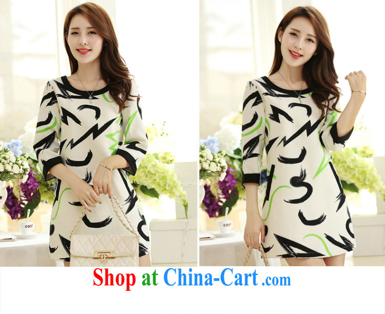 Staff of the fertilizer XL women mm thick load fall 2014 new Korean version 7 cuff stamp beauty graphics thin dresses S 2661 photo color 3XL pictures, price, brand platters! Elections are good character, the national distribution, so why buy now enjoy more preferential! Health