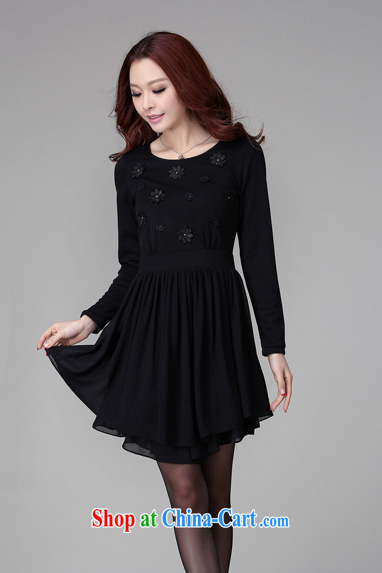 Constitution, and, indeed, women 2015 new spring lady elegance mm thick and fat long-sleeved chest flowers OL-yi skirt black large XL 120 - 140 Jack pictures, price, brand platters! Elections are good character, the national distribution, so why buy now enjoy more preferential! Health