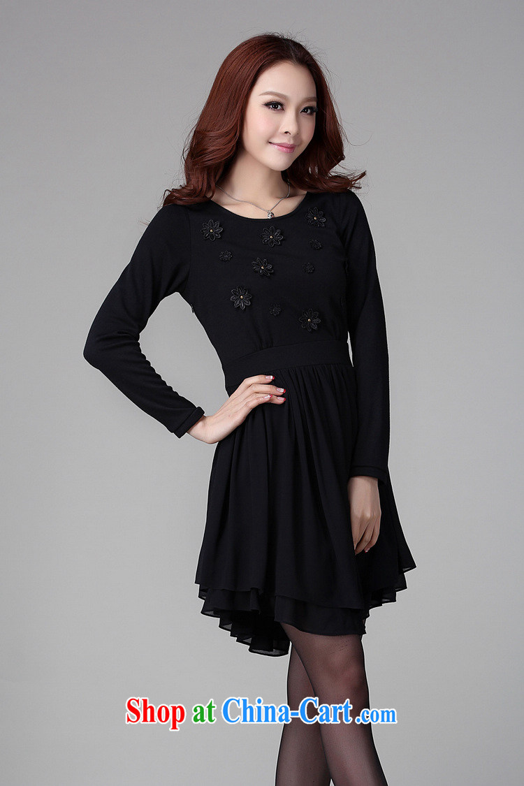 Constitution, and, indeed, women 2015 new spring lady elegance mm thick and fat long-sleeved chest flowers OL-yi skirt black large XL 120 - 140 Jack pictures, price, brand platters! Elections are good character, the national distribution, so why buy now enjoy more preferential! Health