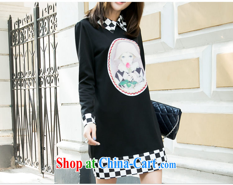 The honey beauty mm thick larger female sweet beauty nails Pearl lapel graphics thin long-sleeved new Autumn with dress 3109 black XXXL pictures, price, brand platters! Elections are good character, the national distribution, so why buy now enjoy more preferential! Health