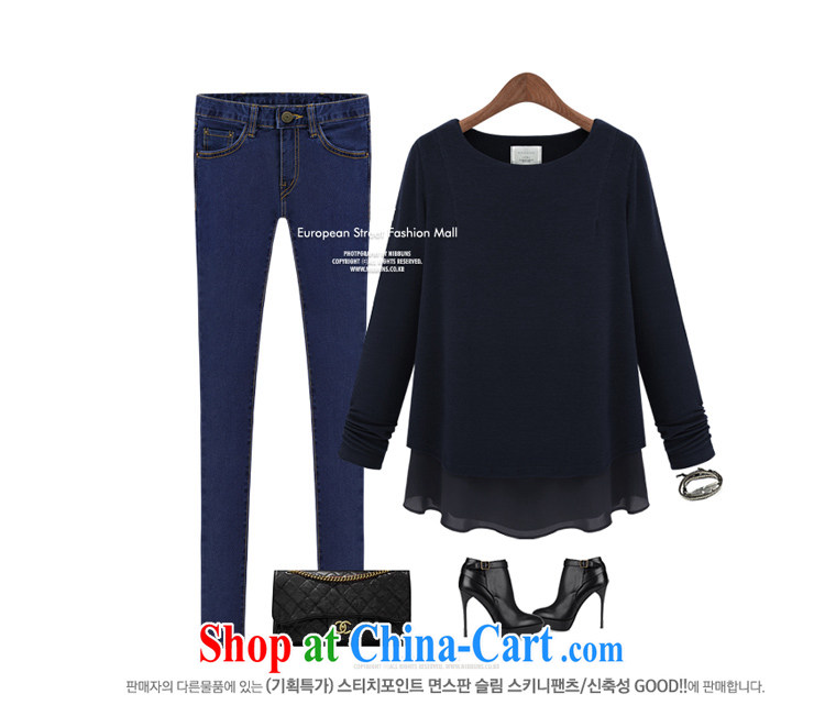 The Qi Qi (SIQIQI) Spring 2015 new in Europe and America, the girls cotton snow woven stitching solid long-sleeved shirt T female TX 1018 black 5 XL pictures, price, brand platters! Elections are good character, the national distribution, so why buy now enjoy more preferential! Health
