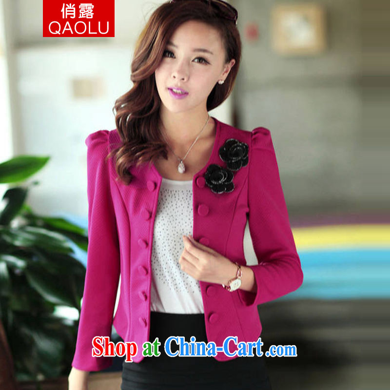 Terrace for autumn 2014 the new Korean Beauty aura OL double-short, large, small suits of 250 red XXL