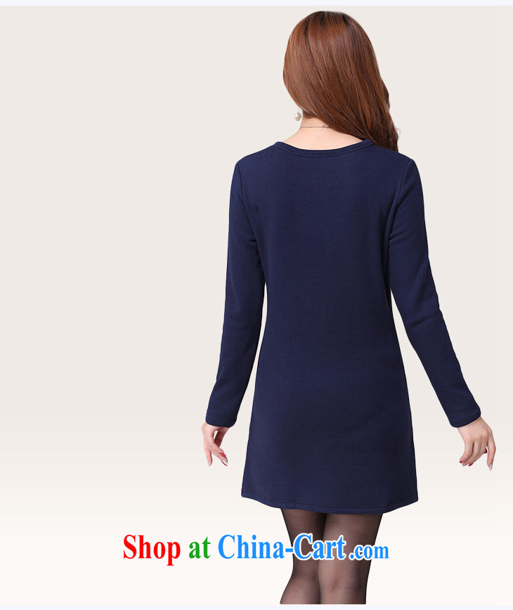 Constitution, the ventricular hypertrophy, women 2015 new autumn and winter with thick and lint-free cloth cotton is not with the ball thick sister warm the waist long-sleeved dresses, blue 2 XL 120 - 140 Jack pictures, price, brand platters! Elections are good character, the national distribution, so why buy now enjoy more preferential! Health
