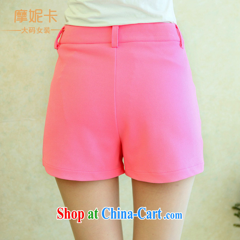 The fat XL women mm thick load fall 2014 Korean version of the new graphics thin pants lace stitching shorts girls pink XXXXL, Moses Veronica, shopping on the Internet