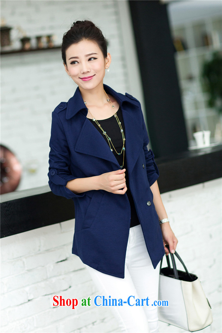 for Elizabeth's clothing fall and winter new, larger female European sites the lapel, clothing, clothing and thick woman jacket QYM 7130 dark blue 2 XL pictures, price, brand platters! Elections are good character, the national distribution, so why buy now enjoy more preferential! Health