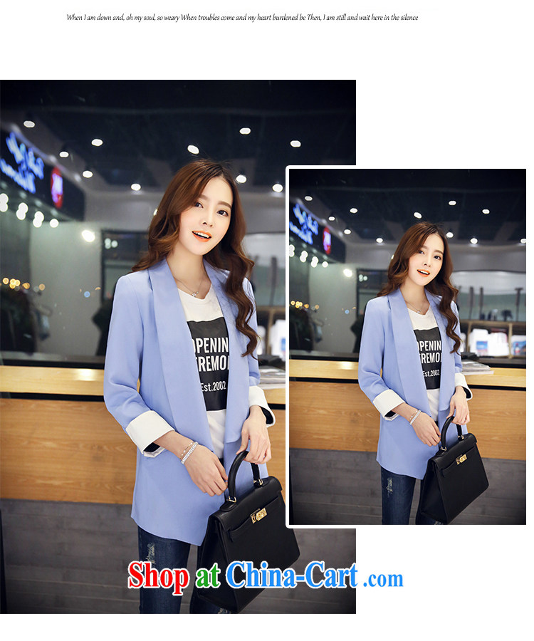 The fat XL women mm thick load fall 2015 Korean version of the new, thick sister graphics thin commuter small jacket light blue XXL pictures, price, brand platters! Elections are good character, the national distribution, so why buy now enjoy more preferential! Health