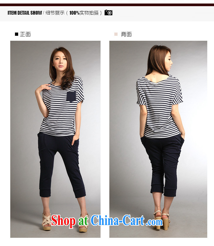 Constitution Yi, female Kit mm thick 2015 summer streaks bat sleeves short sleeves shirt T thick sister graphics thin, Japan, and South Korea, Harlan pants, simple package Po blue XL pictures, price, brand platters! Elections are good character, the national distribution, so why buy now enjoy more preferential! Health