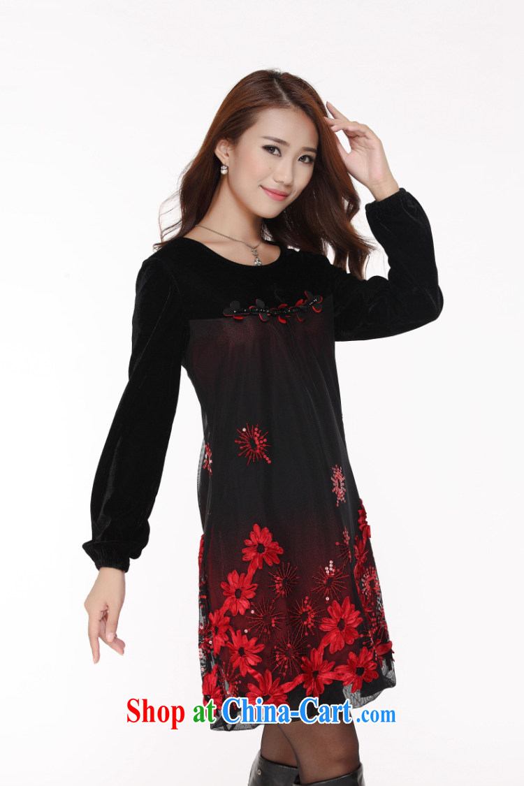 The Code women mm thick Autumn with new 2014 Korean modern liberal Tibetan meat in Europe and long-sleeved video thin dresses - YY 2105 blue XL code pictures, price, brand platters! Elections are good character, the national distribution, so why buy now enjoy more preferential! Health