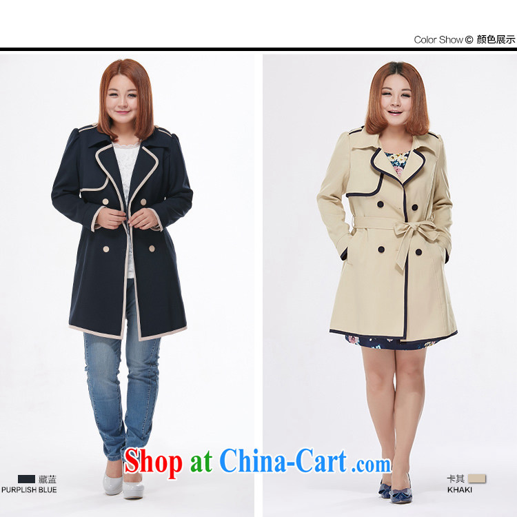 MsShe XL female 2015 lapel, long windbreaker clearance 7635 deep blue 4 XL pictures, price, brand platters! Elections are good character, the national distribution, so why buy now enjoy more preferential! Health