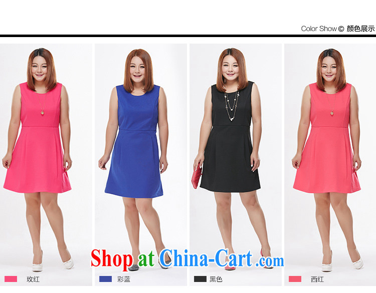 MsShe XL ladies' 2015 summer new thick mm round for the waist graphics thin A swing vest skirt 7666 blue 3 XL pictures, price, brand platters! Elections are good character, the national distribution, so why buy now enjoy more preferential! Health