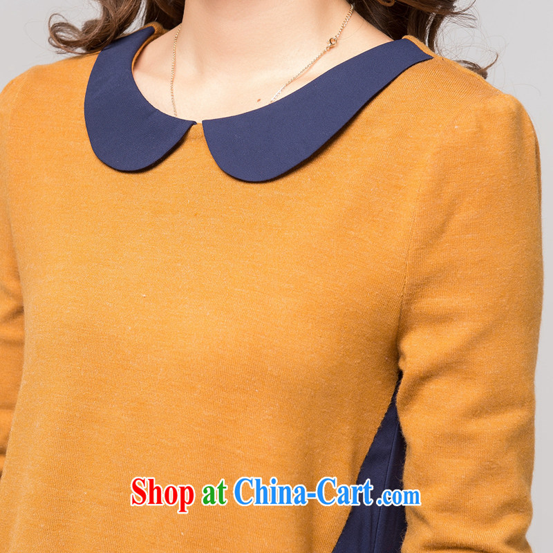 Blue Water 2014 XL ladies' autumn and the new emphasis on MM stylish sweet knocked color knitting snow woven shirts card its color XXXXL, blue water (lrosey), online shopping