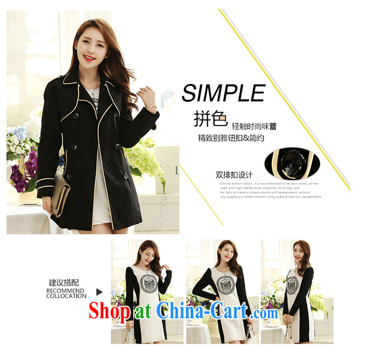 Mephidross has long honey, The 2014 Autumn with new thick mm larger female Korean version, long, long-sleeved wind jacket graphics thin 5030 black large code 5 XL pictures, price, brand platters! Elections are good character, the national distribution, so why buy now enjoy more preferential! Health