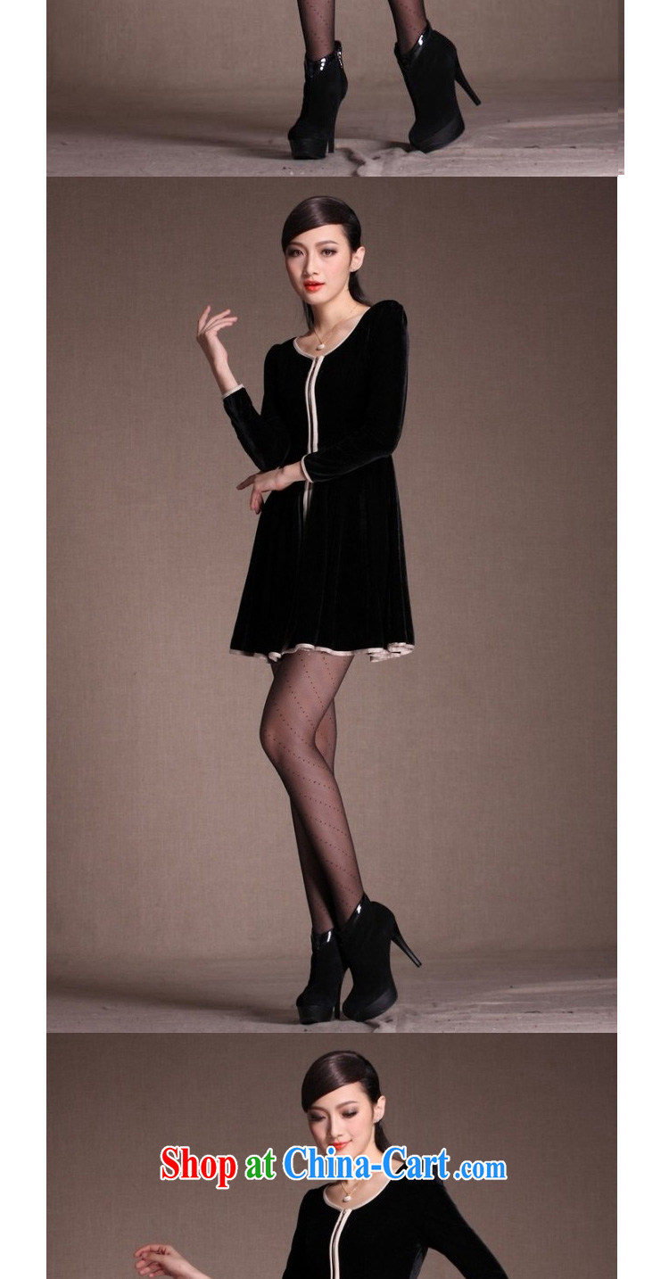 According to the Philippines in Europe and America 2014 autumn and winter, the aura of aristocratic ladies thick MM long-sleeved larger gold velour solid dresses Y 084 blue 4 XL pictures, price, brand platters! Elections are good character, the national distribution, so why buy now enjoy more preferential! Health