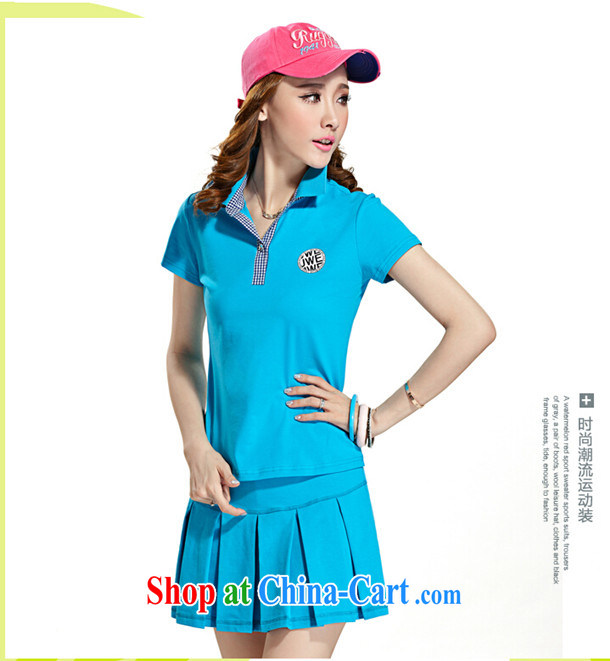 2014 new Korean summer graphics thin leisure badminton serving short-sleeve kit sportswear girls skorts two kits blue lake XXL pictures, price, brand platters! Elections are good character, the national distribution, so why buy now enjoy more preferential! Health