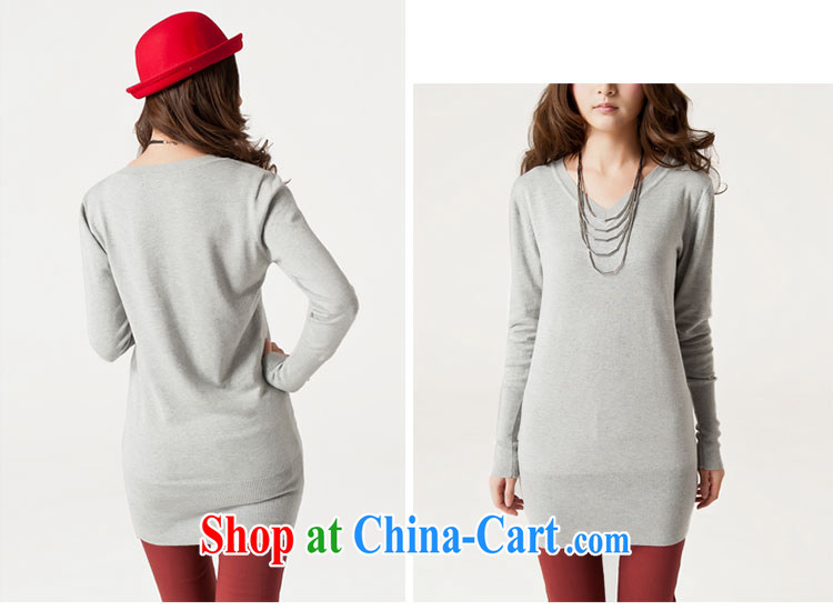 The honey beauty mm thick larger female new fall, the Korean version relaxed, long, solid T-shirt knit sweater knit sweater women 1057 first blue XXXL pictures, price, brand platters! Elections are good character, the national distribution, so why buy now enjoy more preferential! Health