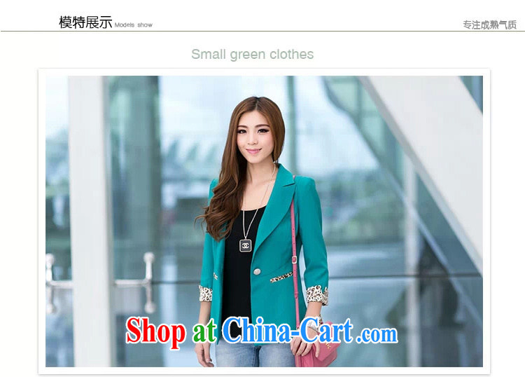 Staff of the fertilizer XL women mm thick 2014 autumn and winter with new Korean flip style Leopard tile graphics thin quality small jacket 5002 green 4 XL 175 Jack left and right pictures, price, brand platters! Elections are good character, the national distribution, so why buy now enjoy more preferential! Health