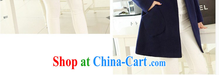 COVERED BY THE 2015 Spring and Autumn and the new, what gross jacket Korean version, long, cultivating lapel coat? cloak? jacket Womens the code hidden cyan XXL pictures, price, brand platters! Elections are good character, the national distribution, so why buy now enjoy more preferential! Health