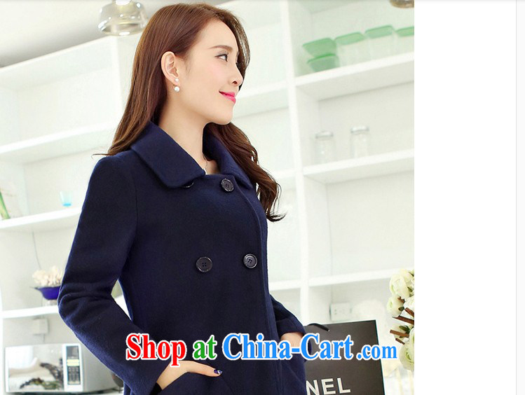 COVERED BY THE 2015 Spring and Autumn and the new, what gross jacket Korean version, long, cultivating lapel coat? cloak? jacket Womens the code hidden cyan XXL pictures, price, brand platters! Elections are good character, the national distribution, so why buy now enjoy more preferential! Health
