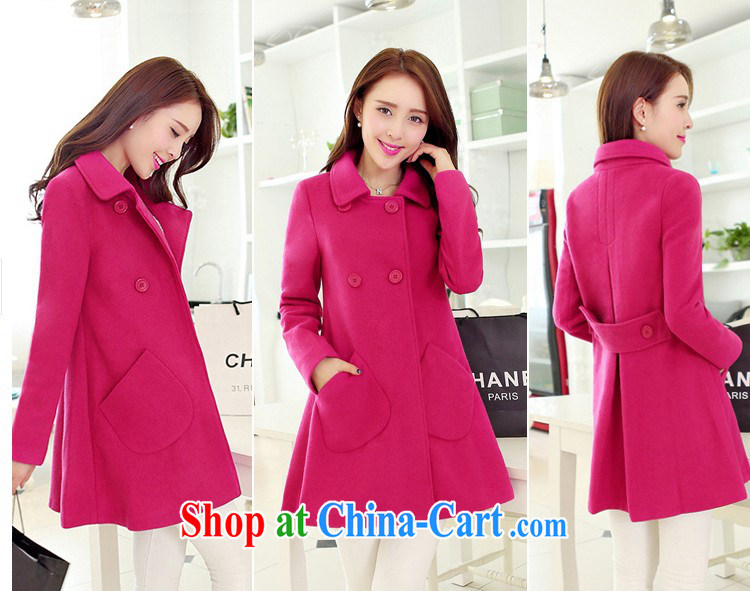 COVERED BY THE 2015 Spring and Autumn and the new, what gross jacket Korean version, long, cultivating lapel coat? cloak? jacket Womens the code hidden cyan XXL pictures, price, brand platters! Elections are good character, the national distribution, so why buy now enjoy more preferential! Health
