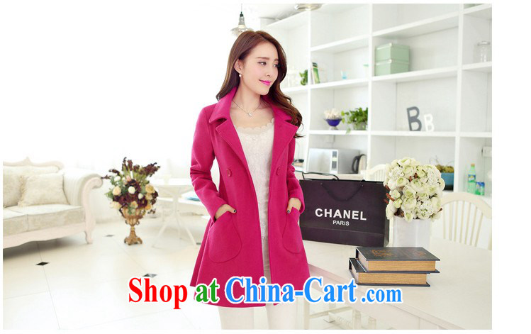 COVERED BY THE 2015 Spring and Autumn and the new, what gross jacket Korean version, long, cultivating lapel coat? cloak? jacket Womens the code hidden cyan XXL pictures, price, brand platters! Elections are good character, the national distribution, so why buy now enjoy more preferential! Health