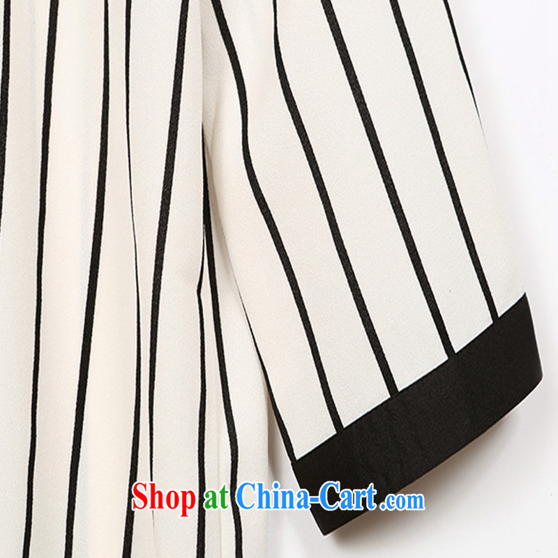 Tang year summer new, larger female Two-piece loose video thin short-sleeve shirt T MM thick snow woven shirt + width and 7 pants white + trousers/1608 2 XL 135 - 145 jack, Tang, and shopping on the Internet
