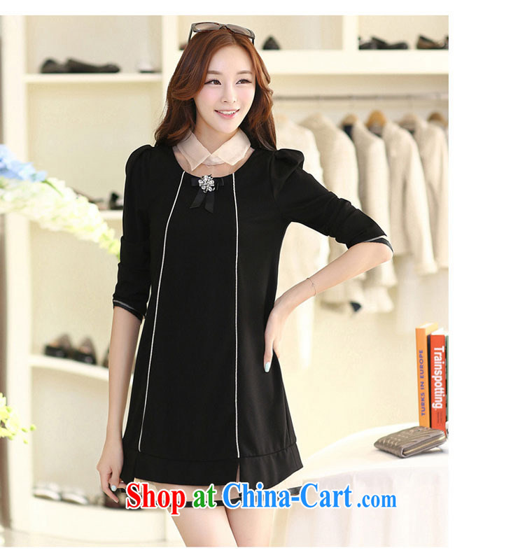 Spring loaded New, and indeed increase, long-sleeved dresses upscale liberal Korean king, female fat mm King Size Code 200 Jack video thin dresses A 179 black 4XL pictures, price, brand platters! Elections are good character, the national distribution, so why buy now enjoy more preferential! Health