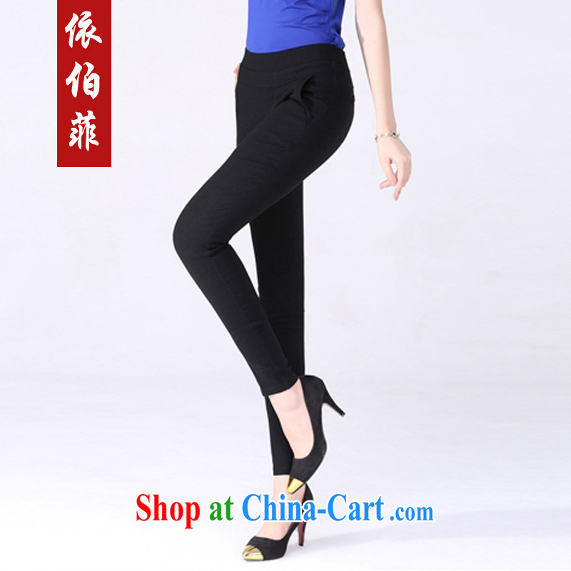 According to the Philippines 2014 Korean version of the new, thick MM and indeed XL stretch tight solid pants girls pants boots pants Y 092 black 4XL, according to perfect (Yibofei), online shopping