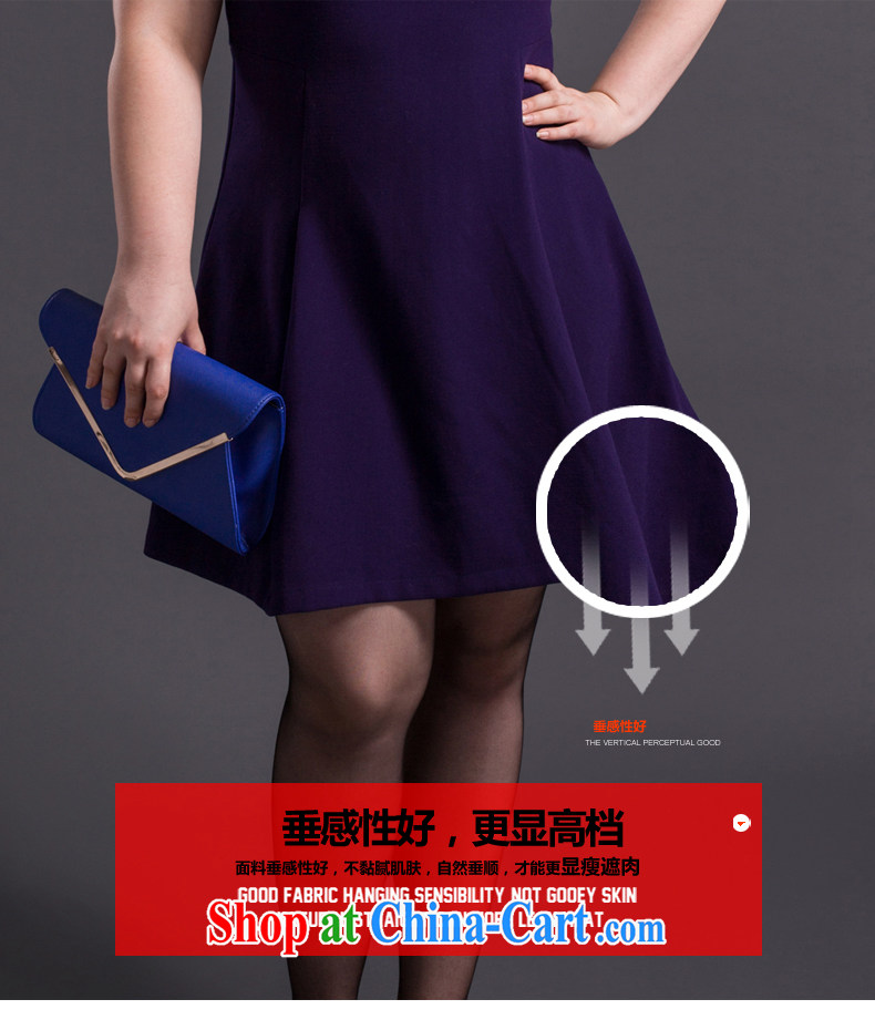 Tomnrabbit 2014 European and American high-end and indeed increase, female fat sister beauty graphics thin 100 hem dress deep purple large code XL pictures, price, brand platters! Elections are good character, the national distribution, so why buy now enjoy more preferential! Health