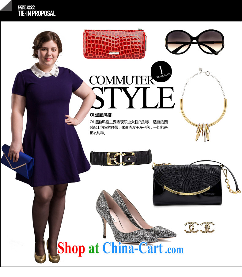 Tomnrabbit 2014 European and American high-end and indeed increase, female fat sister beauty graphics thin 100 hem dress deep purple large code XL pictures, price, brand platters! Elections are good character, the national distribution, so why buy now enjoy more preferential! Health