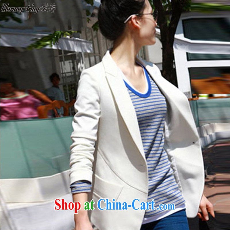 The Ting zhuangting autumn 2015 new Korean version XL Women Fashion beauty graphics thin long-sleeved small suit jacket 1126 khaki XXXL, Ting (zhuangting), online shopping