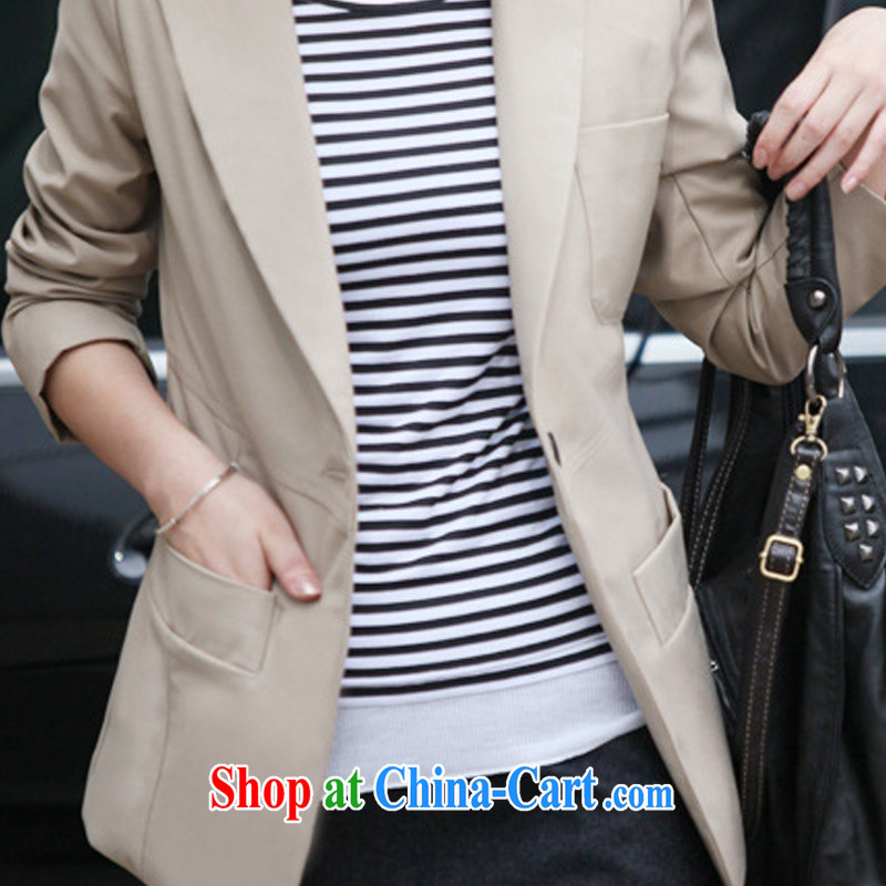 The Ting zhuangting autumn 2015 new Korean version XL Women Fashion beauty graphics thin long-sleeved small suit jacket 1126 khaki XXXL, Ting (zhuangting), online shopping